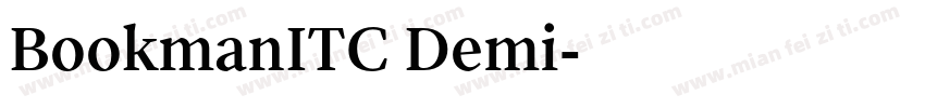 BookmanITC Demi字体转换